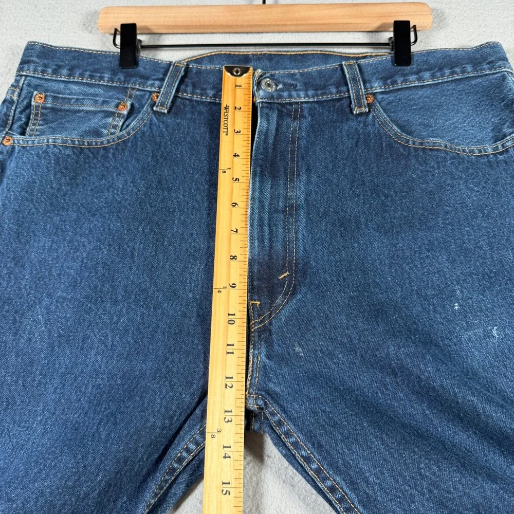 Levis 505 Regular Fit Straight Leg Jeans Mens‎ 40x32 Blue Dark Wash 00505-0216